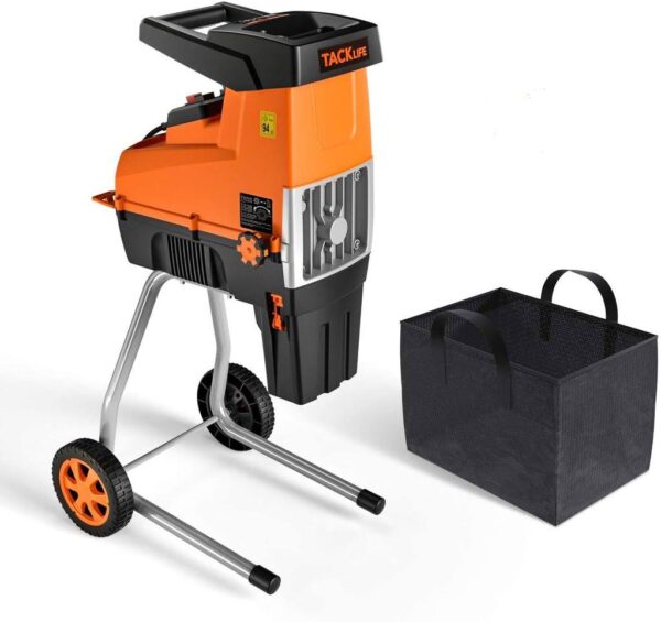 Wood Chipper, 15-Amp Garden Shredder, 60L Collection Bag - Tkws01a