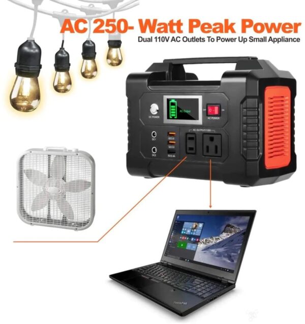 a637672a39d446f799905eba3ad1b3a0 200W Portable Power Station, FlashFish 40800mAh Solar Generator with 50W 18V Portable Solar Panel