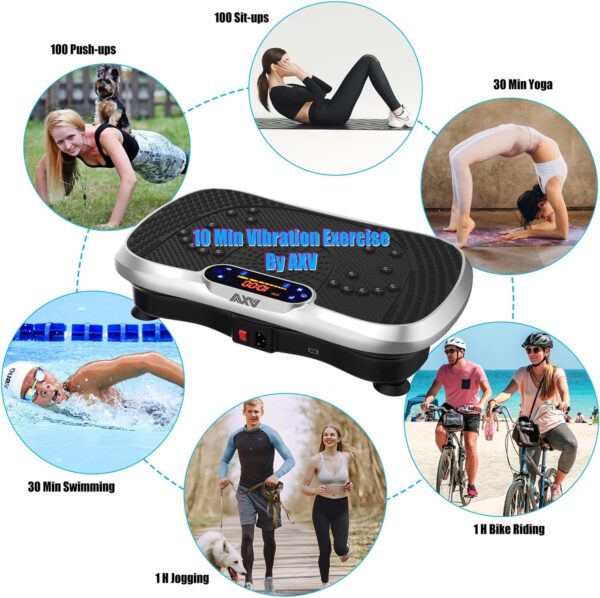 a63d6bd836c8449b94fb2be6c2fdf07c Vibration Plate Fitness Platform Exercise Machine Vibrating Lymphatic Drainage Shaking Full Body Shaker Workout Vibrate Stand Shake Board Sport Gym for Weight Loss Fat Burner for Women Men