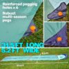 TEAM MAGNUS 31ft Slip n Slide with 500CL Inflatable Crash pad. Slip and Slide for Kids Ages 8-12 in Heavier, 0.22mm PVC with Adjustable sprinklers (372" L x 63" W x 10" H)