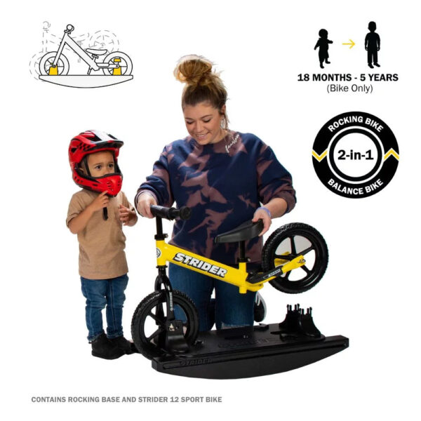 Strider Rocking Base for Toddlers, 6 Months - 24 Months - Fits All Strider 12 Balance Bikes