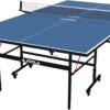 JOOLA Inside Professional MDF Indoor Ping Pong Table with Quick Clamp Table Tennis Net and Post Set - 10 Minute Easy Assembly - Tournament Quality - Foldable with Single Player Playback Mode