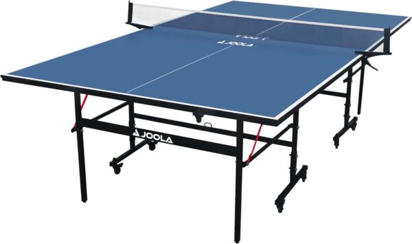 a6c4125c8c034be791b091273a05de8b JOOLA Inside Professional MDF Indoor Ping Pong Table with Quick Clamp Table Tennis Net and Post Set - 10 Minute Easy Assembly - Tournament Quality - Foldable with Single Player Playback Mode