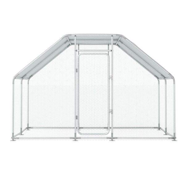 a6d6e96a5e39490396d8987b9b8e2a29 Large Metal Chicken Coop for 16 Chickens Walk-in Poultry Cage Hen Run House Rabbits Habitat Cage Spire Shaped Coop with Anti-Ultraviolet and Waterproof Cover for Outdoor Backyard Farm Use