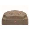 Step2 Play and Store Kids Plastic Sandbox with Cover, Brown