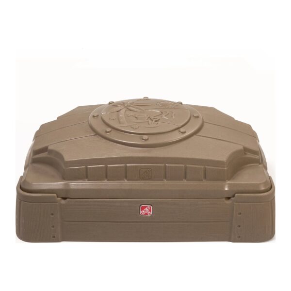 a7097e19db8945abba5601e916d4c1eb Step2 Play and Store Kids Plastic Sandbox with Cover, Brown