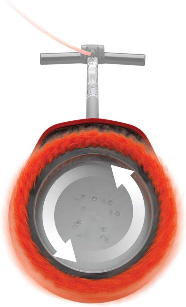 a71261e8b0f94cdbaf4b0e2226704caf Commercial Orbiter Hard Floor Cleaner Machine, Multi-Purpose Floor Cleaning, Random Orbital Drive, Wide Cleaning Path, 50-Foot Long Cord, ORB550MC, Gray/Red-Oreck