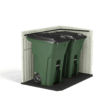 Suncast Plastic Storage Shed, Off-White and Gray, 44.25 in D x 52 in H x 70.5 in W
