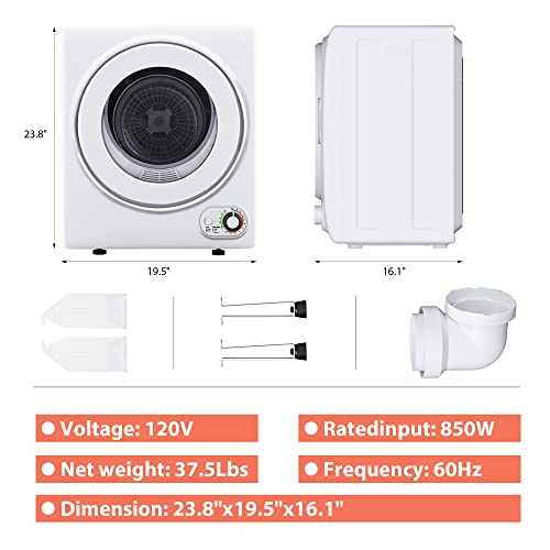 a72319c4b3024d0ab0660b6026696582 Portable Clothes Dryer 850W, 1.5 cu.ft, Compact & Quiet, Wall-Mountable, ETL Certified, Ideal for Small Spaces