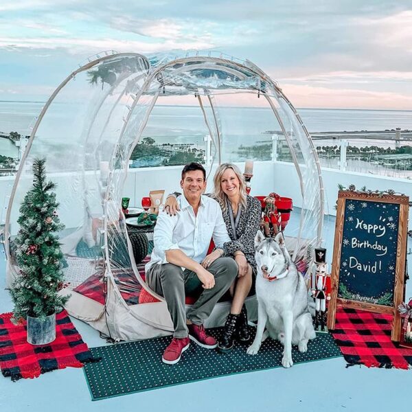 a75dde897d6940cea2828ff5fb7421b4 Bubble Tent Pop Up Gazebo, 8-10 Person Igloo Dome Garden Patio Canopy Shelter