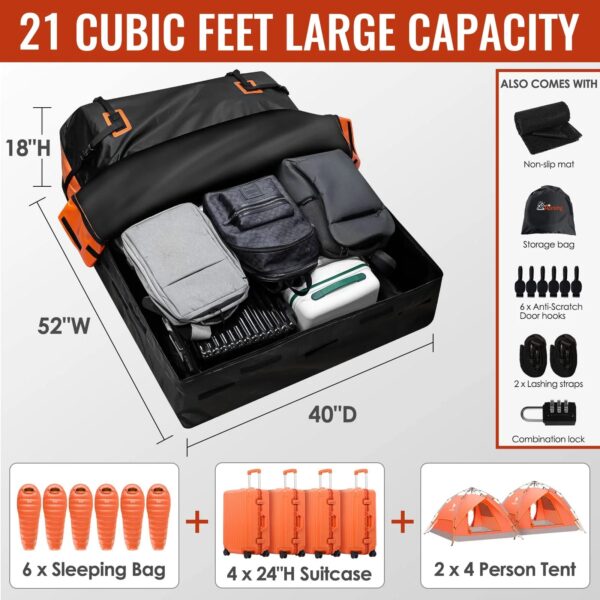 a776f135907b4e29837afb9ae16812fc Asinking 21 Cubic Feet Waterproof Car Roof Bag
