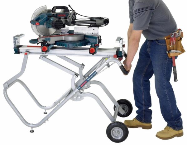 a7b0354034a24ce49bd5fd669e67afc4 Gravity-Rise Miter Saw Stand with Wheels