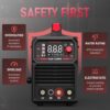 135Amp MIG Welder,110V Flux Core Welder Flux MIG/Lift TIG/Stick 3-in-1 Large LED Digital Display Welding Machine IGBT Inverter Welder FLUX-135PRO