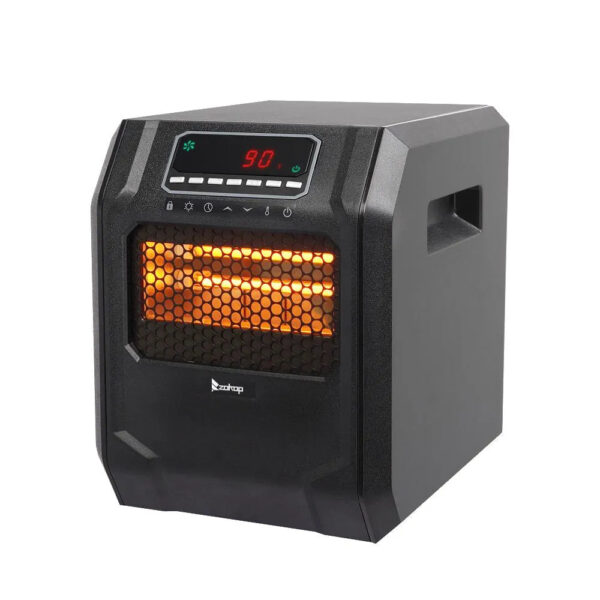 a8804c6615204fae917c21fb396e0b64 Portable Space Heater, 750W/1500W Small Infrared Heater w/ Remote, LED Display, 3 WorModes, Safe Electric Heater for Home Office Bedroom with Overheat Protection, 11.58′′ x 9.72′′ x 12′′, Q6153