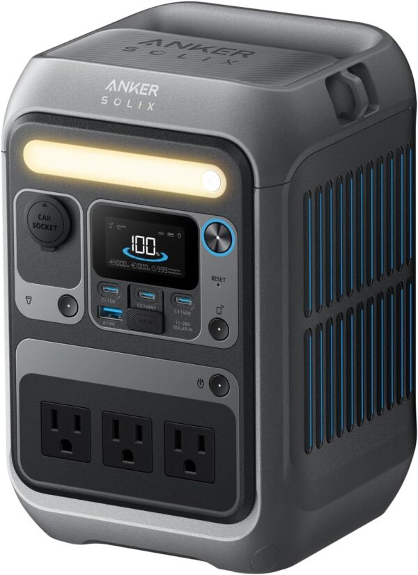 a882e03727164c08aff4e6b3710ada03 Solar Generator SOLIX C300 with 60W Solar Panel, 288Wh Portable Power Station, 300W (600W Surge), LiFePO4 Battery, 140W Two-Way Fast Charging, for Outdoor Camping, Traveling, and Emergencies