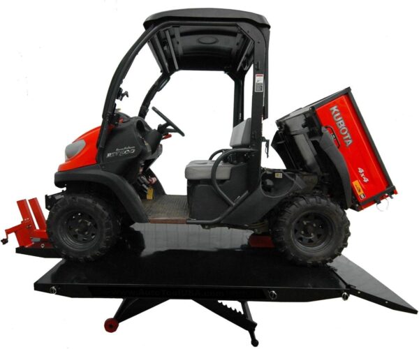 a897204bfcd6431ba5cf66950a5671be 1500LB Air-Operated Motorcycle & ATV Lift Table – 48" Wide with Side Extensions, 2-Year Warranty