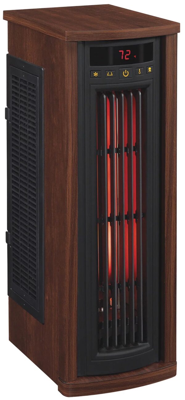Duraflame Portable Electric Infrared Quartz Oscillating Tower Heater, Cherry