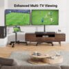 Mobile TV Stand for 23-60 Inch LCD LED Flat/Curved Panel Screen TVs, Tilt TV Cart Holds up to 88Lbs Portable Stand with Laptop Shelf Rolling Floor Max VESA 400x400mm (PSTVMC06)