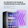 Mini Fridge 130 Can Beverage Refrigerator Cooler, 3.2 Cu.Ft Drink Fridge for Soda Wine Beer, Adjustable Temperature Control for Home Office, Black