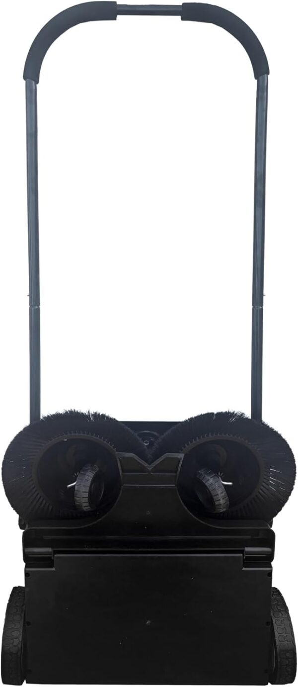 aa61d8a0db864f5ea19be1659139f362 Walk-Behind Outdoor Hand Push Floor Sweeper - 5.25 Gallon Capacity - 25.5" Sweeping Width - Sweeps up to 27,900 ft² / Hour, Grey