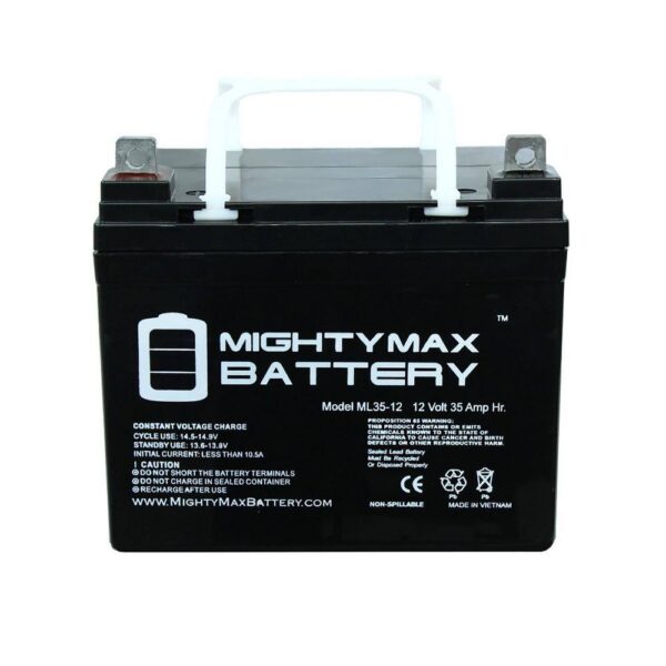 aae9eee3b90a407c8a61fd621a0bf36e MIGHTY MAX BATTERY ML35-12 - 12V 35AH Battery for Pride Jazzy Select Electric Wheelchair - 2 Pack MAX3437160
