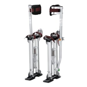 VEVOR Drywall Stilts, 18''-30'' Adjustable Aluminum Tool Stilts with Protective Knee Pads