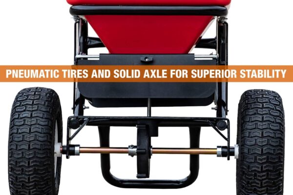 ac72240626614b81adab5c0f6a6554fd Buyers Products 3039632R Grounds Keeper Commercial Walk Behind Push Spreader, 100lb Capacity, For Salt, Ice & Snow Melt, Included Grate & Cover With Enclosed Gearbox for Protection