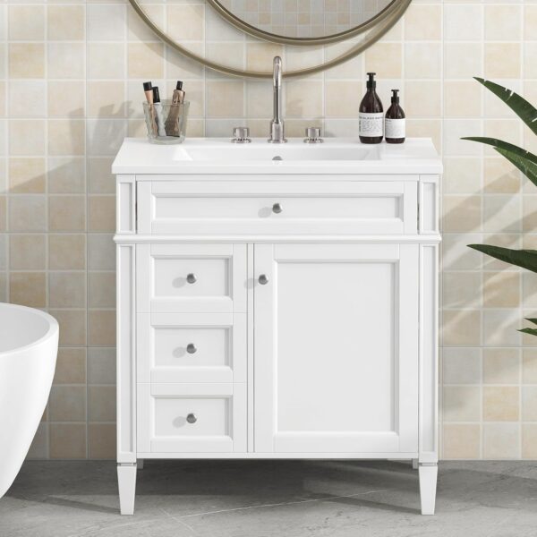 ac804b10c9dc4900a6c795e2cc46f651 36" Bathroom Vanity with Single Sink Combo, Modern Undermount Bathroom Sink Cabinet with 2 Drawers and a Tip-Out Drawer, Freestanding Bathroom Vanities, Soft Closing, Solid Wood Frame