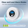 Natural Gas and Carbon Monoxide Detector 100% Battery-Powered CO&CH4 with LED Display and Audible Visual Alerts Methane Leak Sensor for Home RV Kitchen Apartment Safety (Includes Batteries)