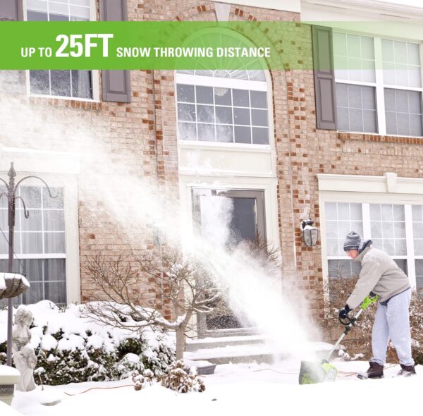 ad410e089807426db7cbf2bf3dbb8170 12-inch cordless snow shovel, includes 4.0Ah battery and charger