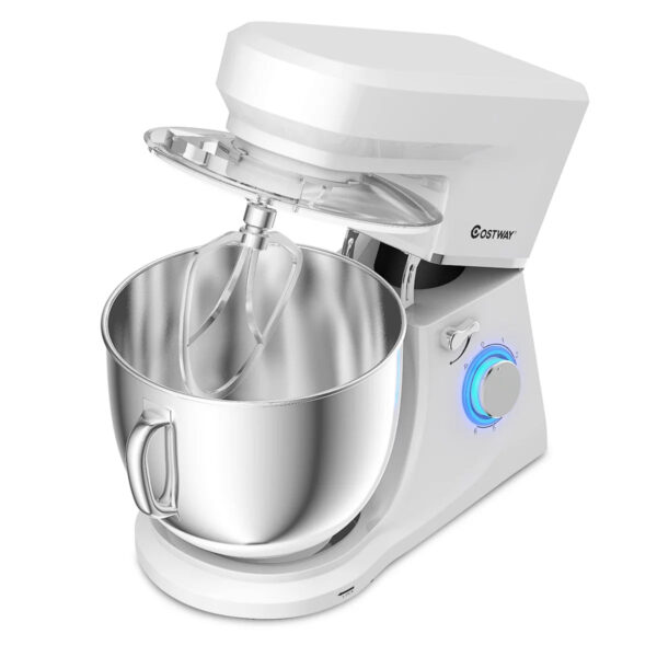 ad76832603e347d6aaa10fb712f43da2 Costway Tilt-Head Stand Mixer 7.5 Qt 6 Speed 660W with Dough Hook, Whisk & Beater White