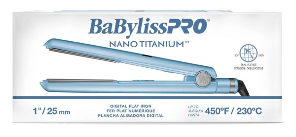 ad8f5eb6ec6448b7ac04a9996b59e90e BaBylissPRO 1" Nano Titanium Flat Iron Hair Straightener