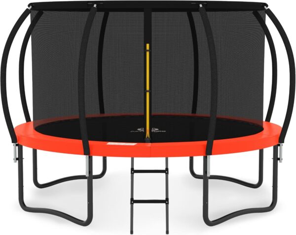 ada7239cddbd46d9babe9065c3d789a8 Trampoline with Enclosure - Recreational Trampolines with Ladder and AntiRust Coating, ASTM Approval Outdoor Trampoline for Kids