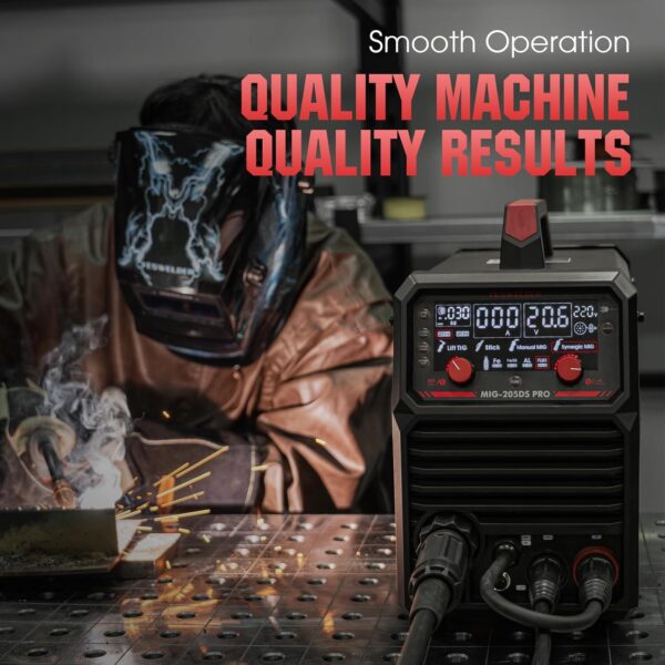 adb112cb239b4fbf89eae5b673fbf906 135Amp MIG Welder,110V Flux Core Welder Flux MIG/Lift TIG/Stick 3-in-1 Large LED Digital Display Welding Machine IGBT Inverter Welder FLUX-135PRO