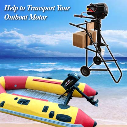 adfe7eac412f488b9a85a61c0c2af38d LEADALLWAY Boat Motor Stand, Heavy Duty Pro Outboard Engine Carrier Cart Dolly
