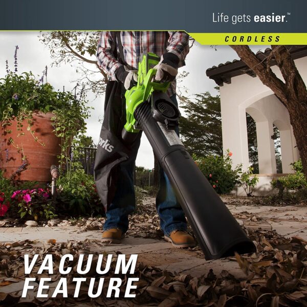 aeb0274cbd7c4049af76c9da32e47c8a 40V 185 MPH Variable Speed Cordless Leaf Blower/Vacuum, 4.0Ah Battery and Charger Included 24322