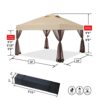 10x10 Pop up Canopy Including 4 Removable nettings, 4 Ropes, 8 Stakes, 4 Weight Bags