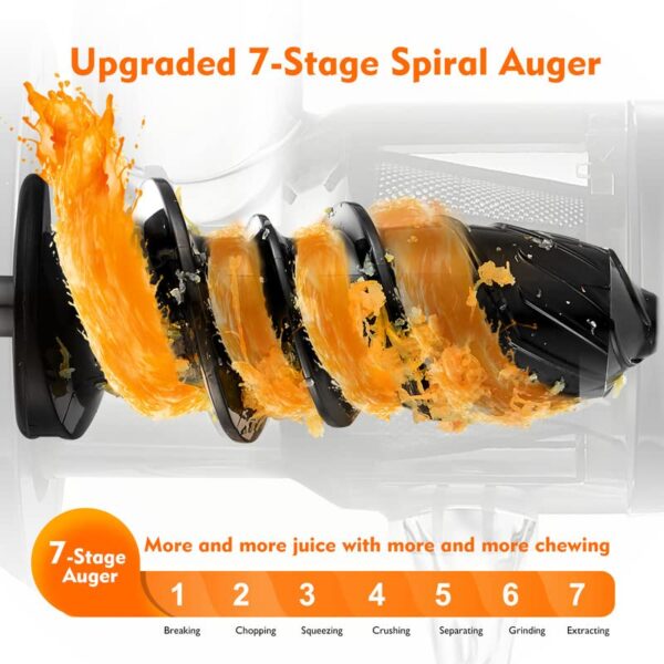 af03f023ce9e498e8f2b51a6a799ac7f Masticating Juicer Machines, AMZCHEF Slow Cold Press Juicer with Reverse Function