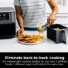 DZ401 Foodi 10 Quart 6-in-1 DualZone XL 2-Basket Air Fryer with 2 Independent Frying Baskets, Match Cook & Smart Finish to Roast, Broil, Dehydrate for Quick, Easy Family-Sized Meals, Grey
