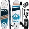 Roc Inflatable Stand Up Paddle Boards with Premium SUP Paddle Board Accessories, Wide Stable Design, Non-Slip Comfort Deck for Youth & Adults