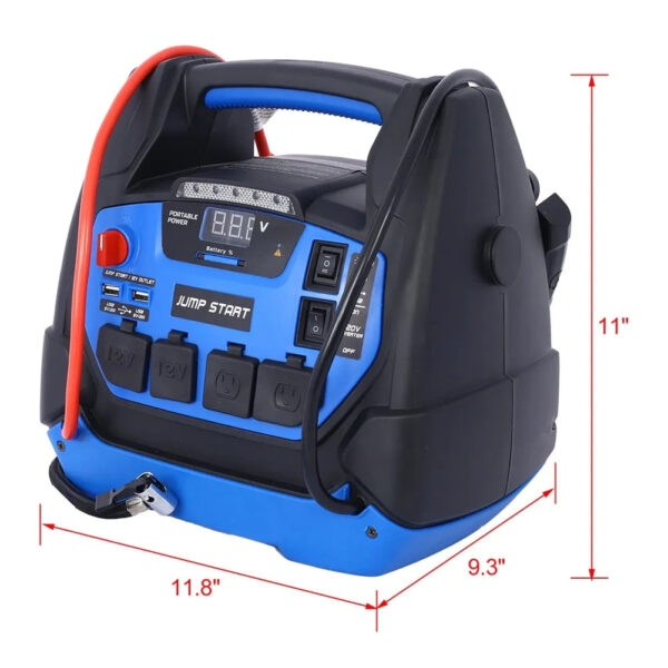af559935de81437ab46ea6fe60bb9cb7 Rechargeable Jump Starter 1800 Amp Battery Jump Starter With Air Compressor Car Tire Inflator For Gas Diesel Vehicles