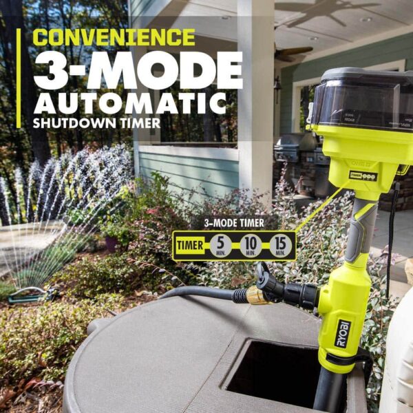 ONE+ 18V Cordless 1/6 HP Telescoping Pole Pump with 2.0 Ah Battery and Charger RY20UP022K