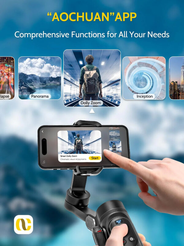 b19a6a839deb466280b3df3f95edab56 AOCHUAN Gimbal Stabilizer for Smartphone w/Wireless Charging