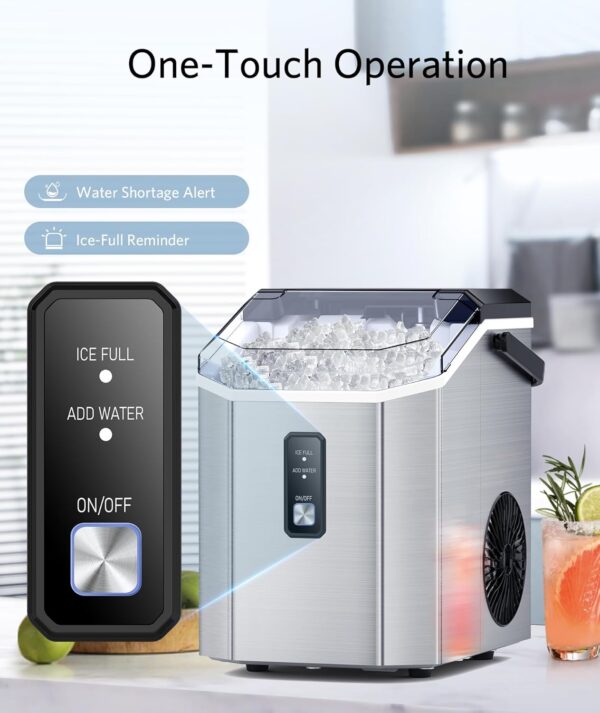 b1dea57d529d4cbfa59dc2e8ad49d463 Nugget Ice Makers Countertop, Pebble Ice Makers with Soft Chewable Ice, Ready in 6 Mins, 35lbs/24H, One-Click Operation, Self Cleaning, Portable Ice Maker Machine for Home/Kitchen/RV/Camping