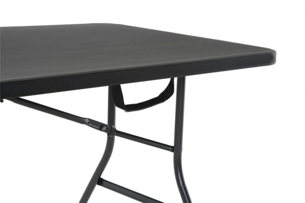 b209fa36d6a644e5b360640997bcb2ab COSCO Deluxe 6 foot x 30 inch Fold-in-Half Blow Molded Folding Table, Black