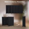 RANTILA 3 Panel Privacy Screen, 6 Ft Tall Folding Privacy Screen Room Dividers, Freestanding Room Partition Wall Dividers, 102''W x 20''D x 71''H, Black