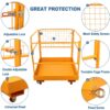 Sidasu Forklift Safety Cage 36x36 Inches Forklift Work Platform