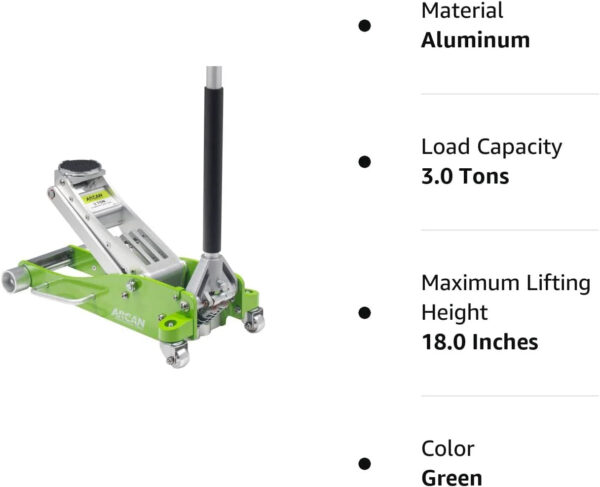 b380696c0c4c4966bb29ef731235fd0d Tools 3-Ton Quick Rise Aluminum Floor Jack with Dual Pump Pistons & Reinforced Lifting Arm (A20018_A20019)