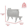 Logwood 900 Sq. Ft. EPA Exempt Cast Iron Stove