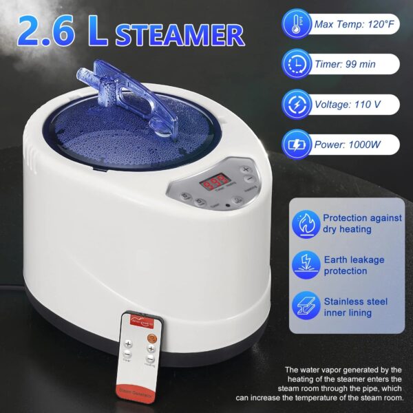 b3e0cd0224554648a217c9c71f438f52 X-Vcak Foldable Steam Sauna with 2.6L Steamer